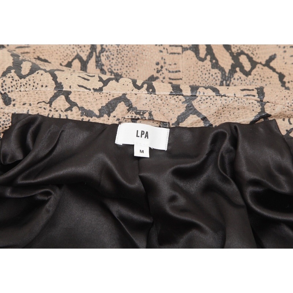 LPA Coat Leather Jacket TRENCH 415 Animal Print M - Picture 7 of 8